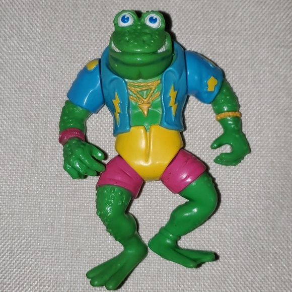 ⭐️VINTAGE⭐️ 1989 TMNT Genghis Frog Action Figure - Picture 2 of 11